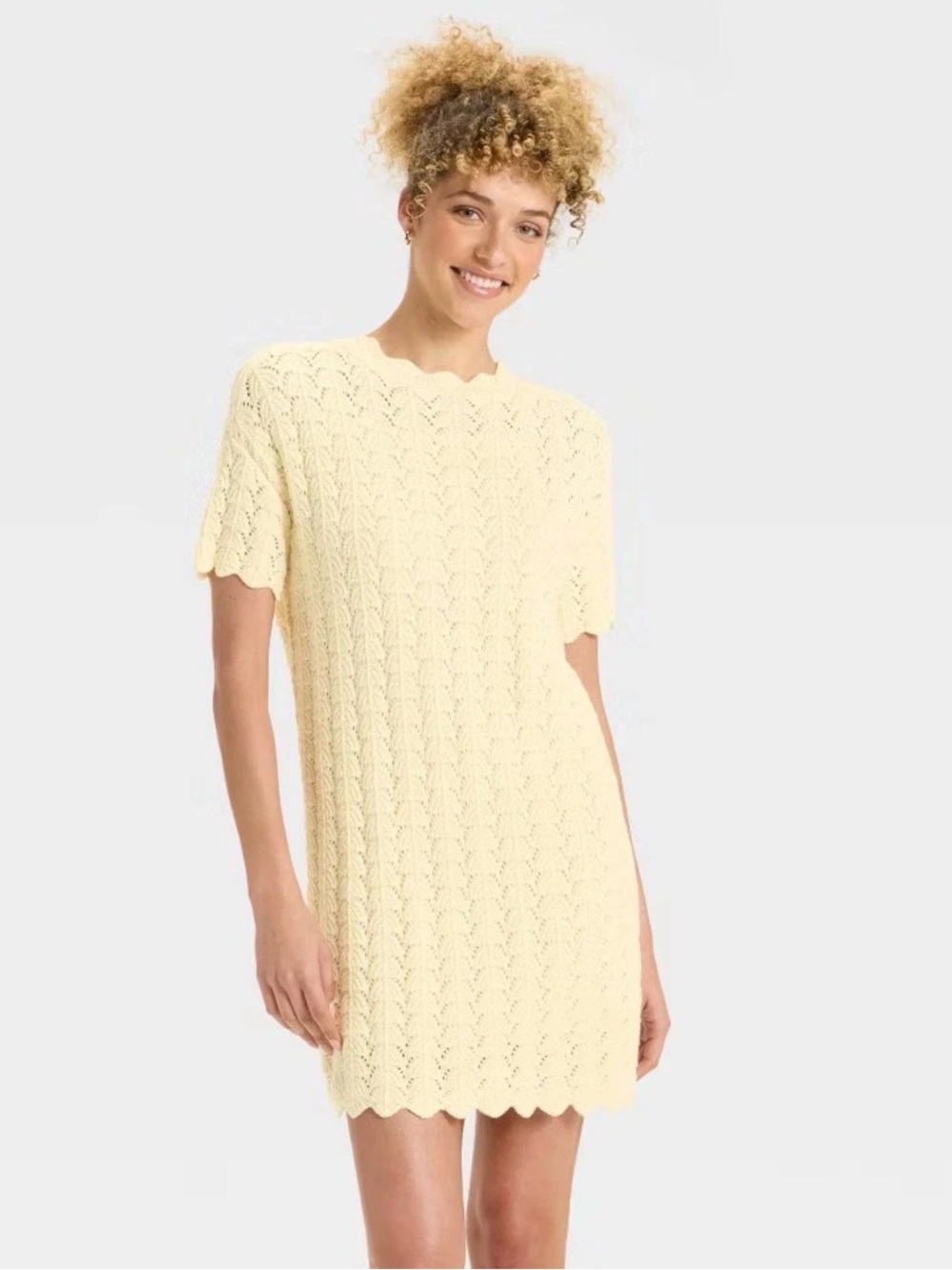a new day Cream Crochet Midi Dress 1X new with tags target